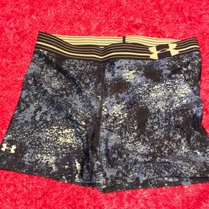 Under Armour splatter blue spandex